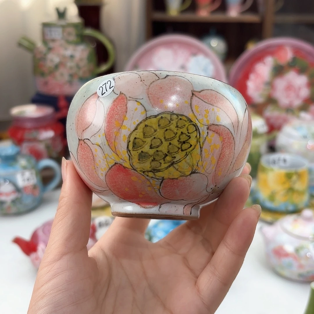 景德镇手绘高温釉下彩陶瓷茶具