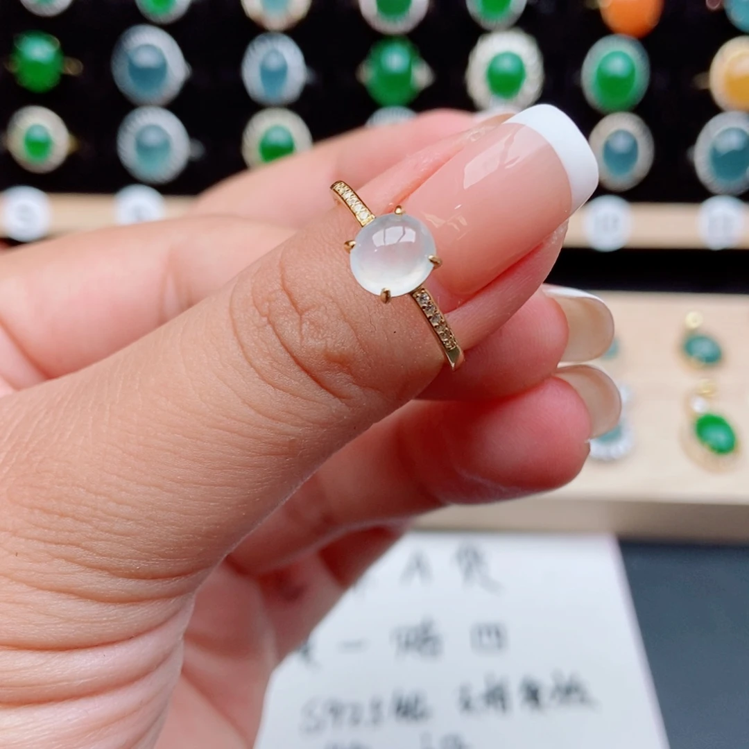 翡翠银S925镶嵌戒指19