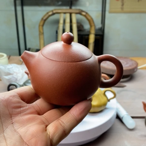 紫砂茶壶西施老红泥