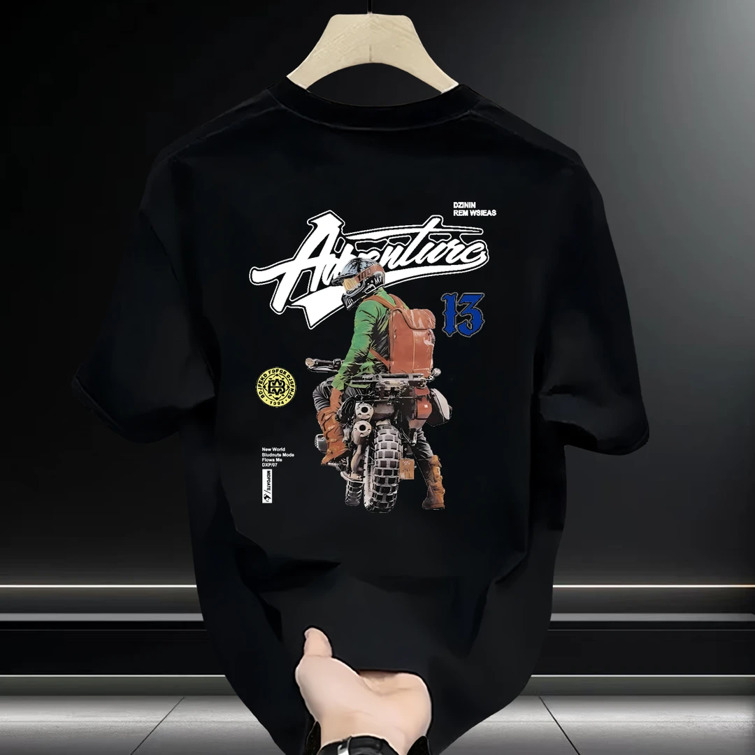 高级感轻奢潮牌男装ins短袖t恤爆款印花时尚夏季2025新款圆领上衣