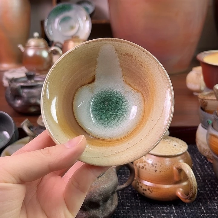 窑宝柴烧斗笠杯主人杯