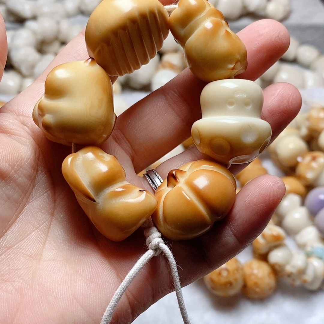 菩提根/象牙果把件瑕疵款多宝手捻