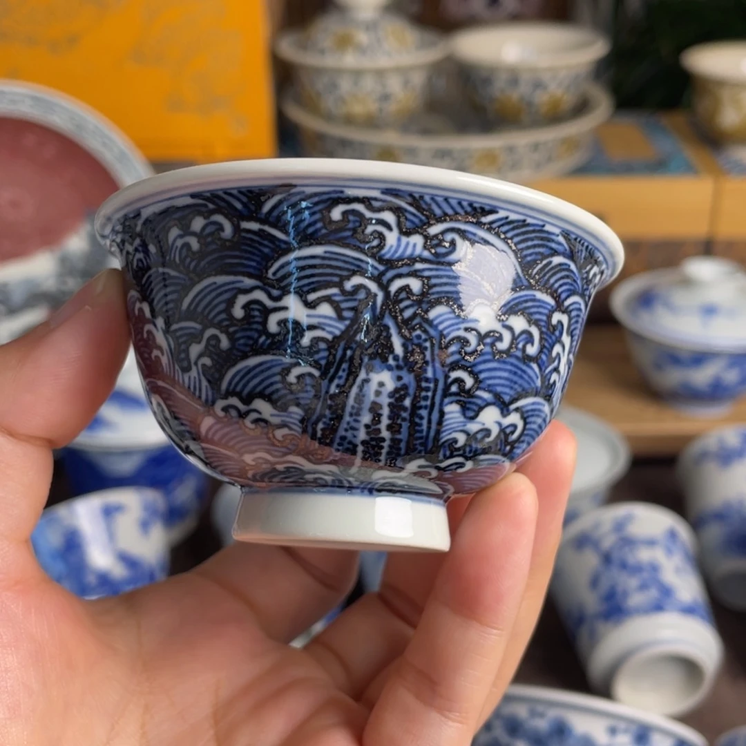 11景德镇青花海水