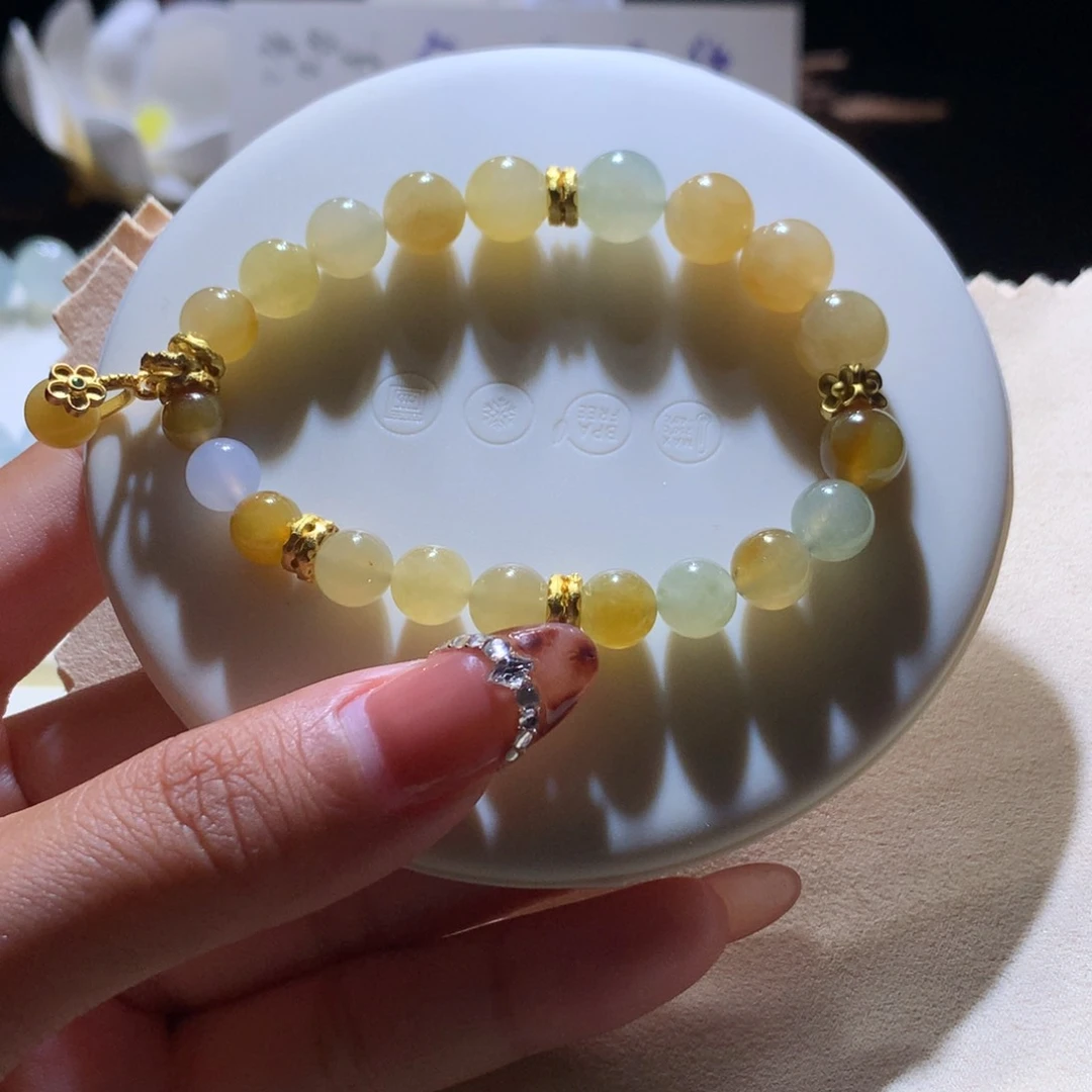 散珠翡翠黄翡手串