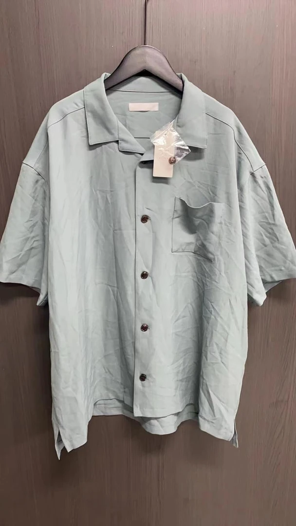 23272-纯色宽松休闲衬衫百搭夏季