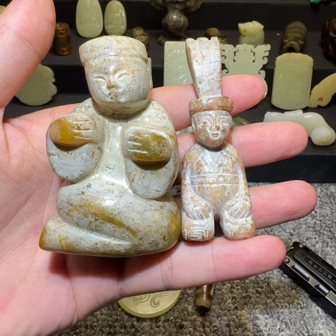 财***哥未镶嵌和田玉（糖玉）挂件