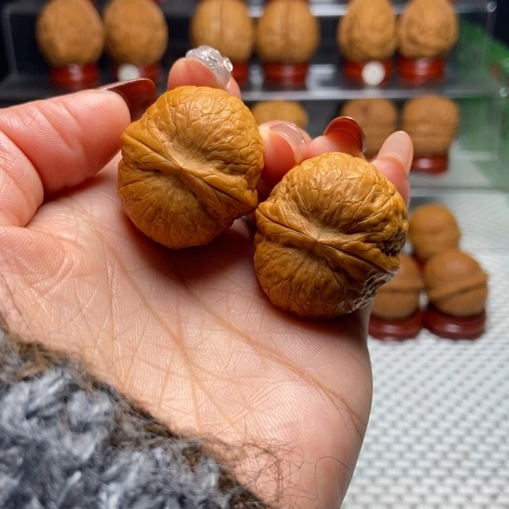 文玩核桃把件15粗筋钢弹