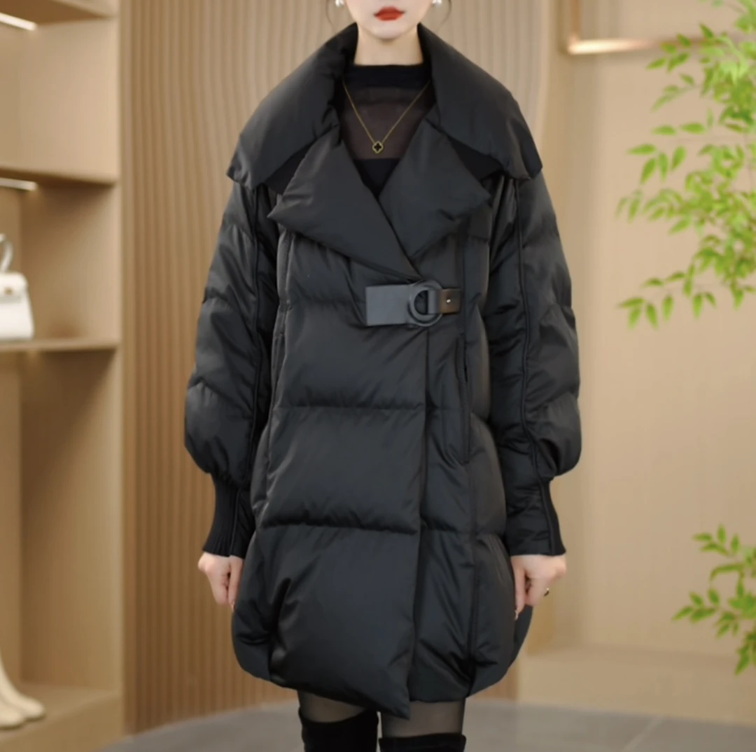 六冬季新款优雅时尚百搭气质显瘦减龄休闲白鸭绒羽绒服