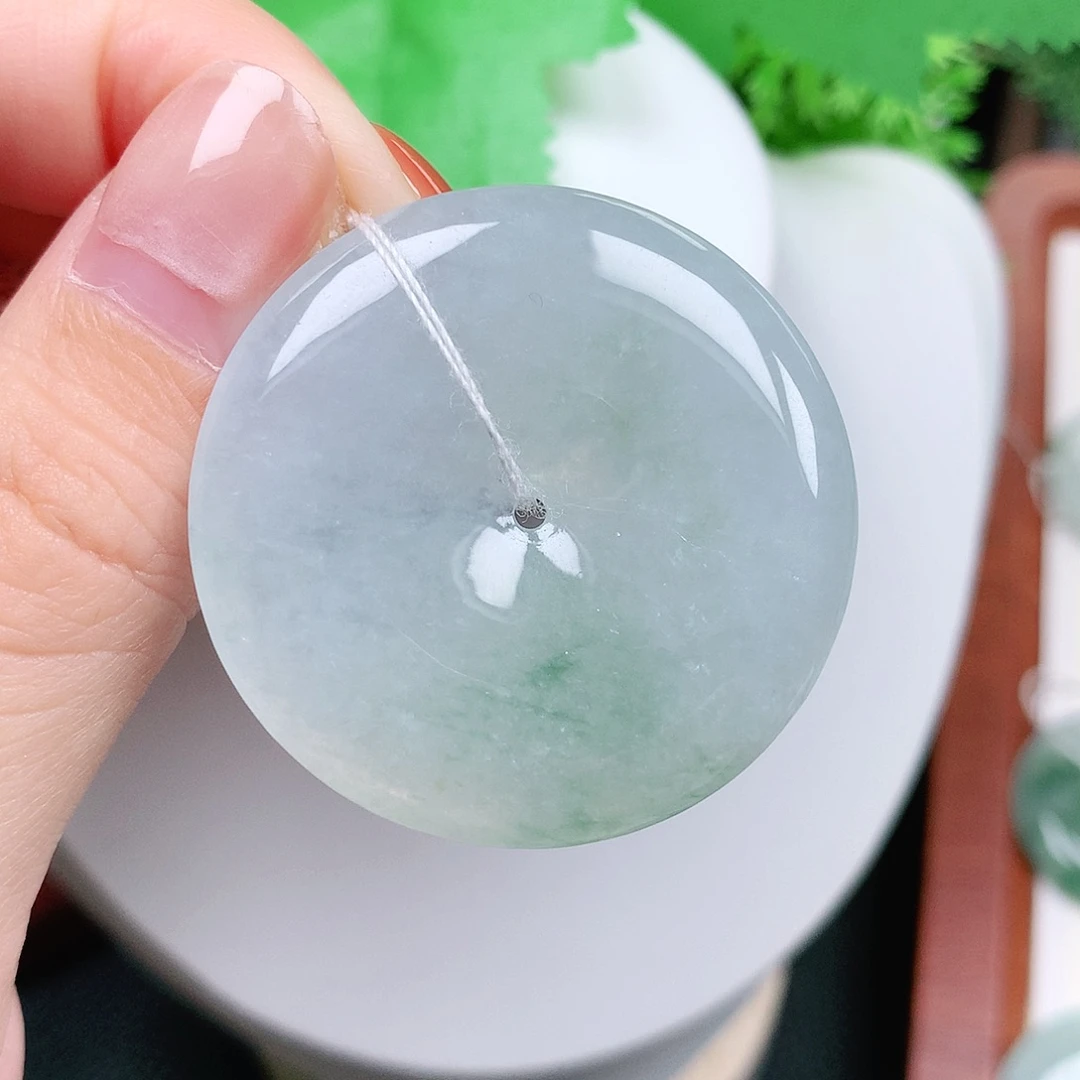 翡翠未镶嵌颈饰平安38-5.7