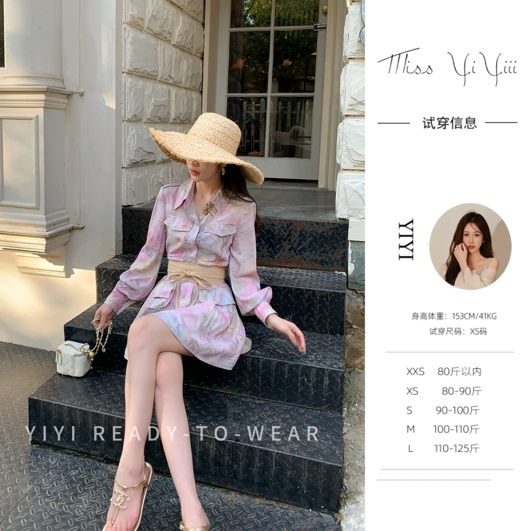 【Zlm*nn限定】<YiYiii>小个子工装迷你连衣裙复古优雅裙子