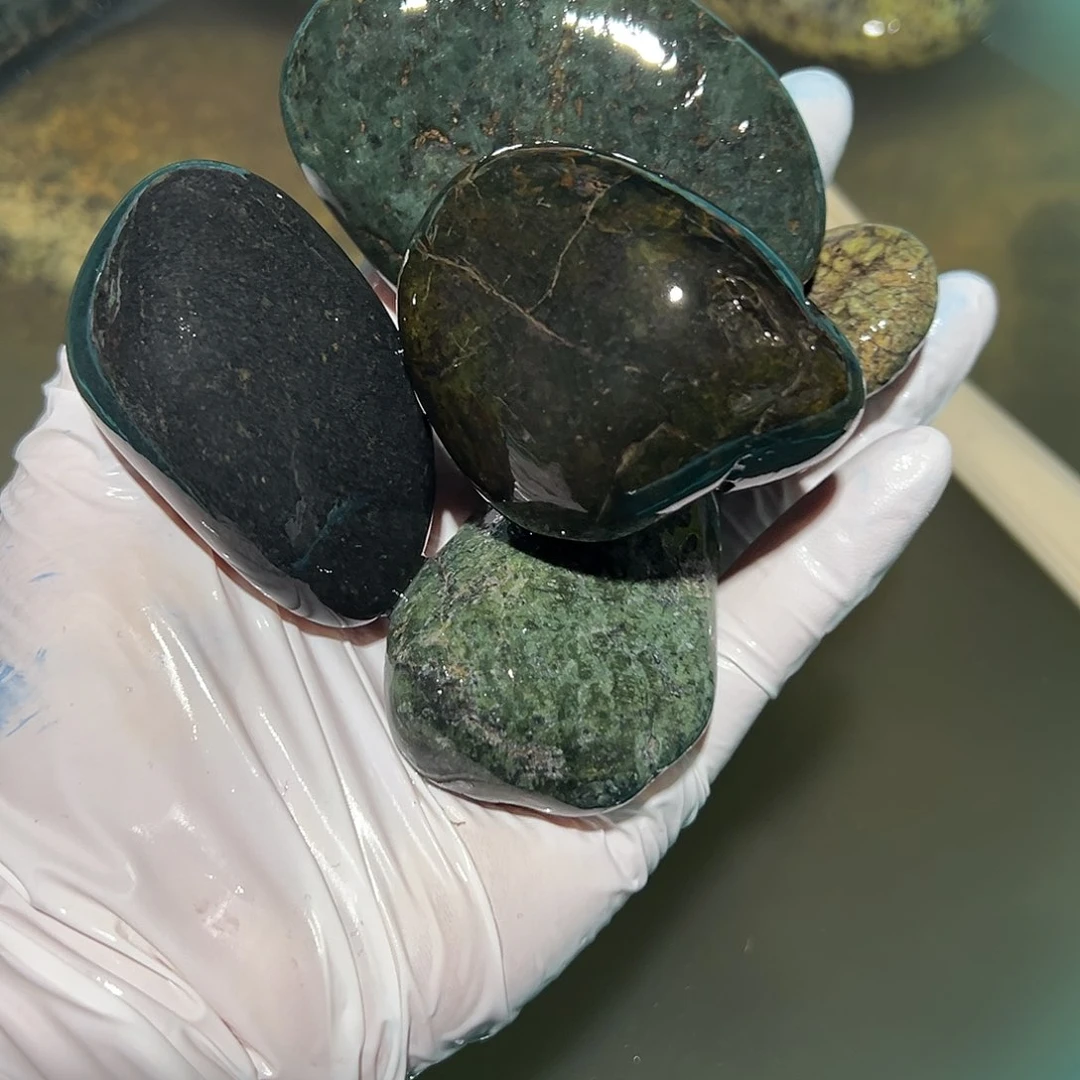 未镶嵌蛇纹石玉西藏藏玉药王石用****3