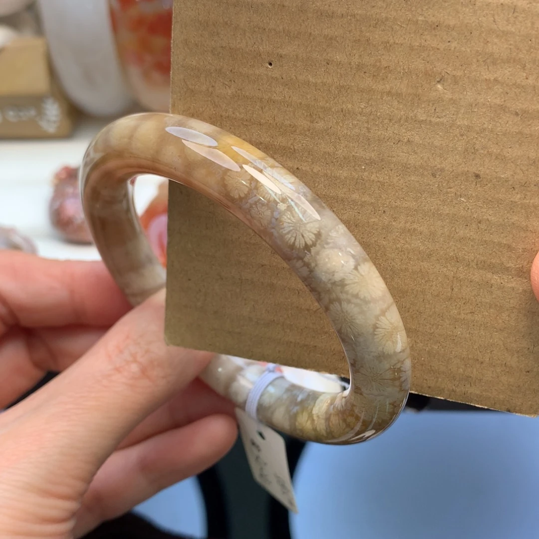 硅化珊瑚（珊瑚玉）手镯未镶嵌58.3口