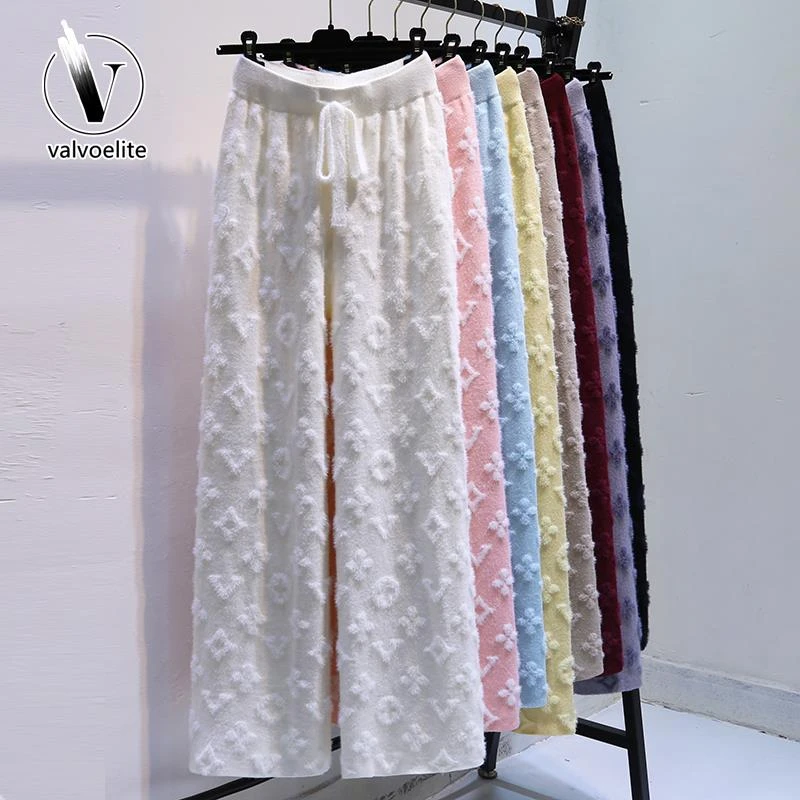 VALVOELITE垂感宽松时髦阔腿裤女夏新款高腰糯米慵懒风直筒拖地裤
