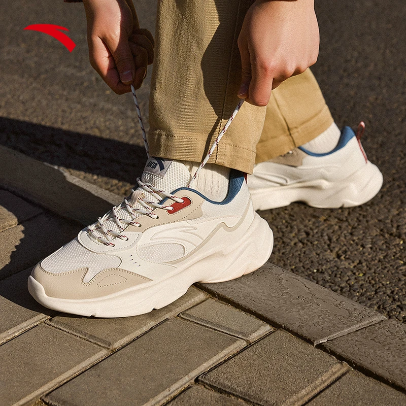 【达人专属】安踏小老爹鞋经典厚底2025新款百搭时尚情侣休闲运动鞋