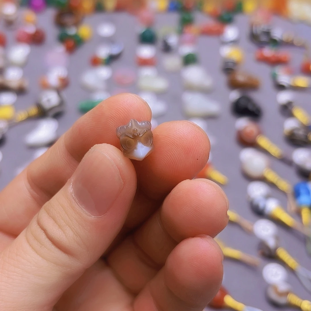 玛瑙/玉髓隔珠未镶嵌靜*