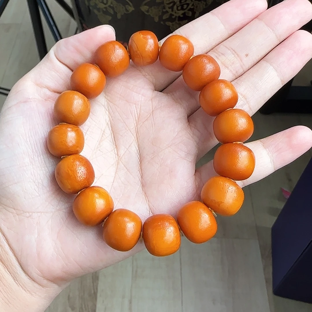 琥珀颈饰未镶嵌13M蜜蜡