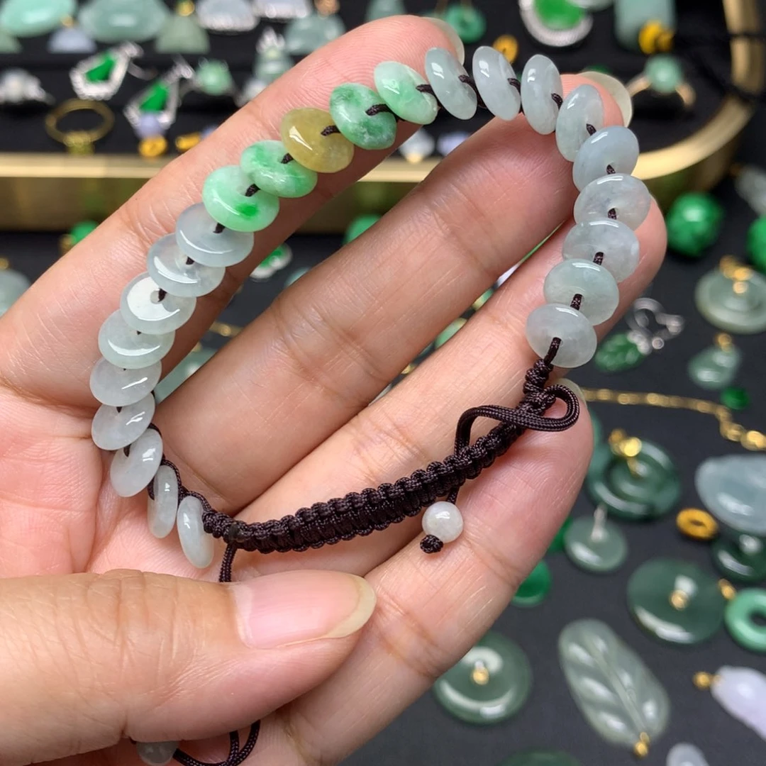 未镶嵌手串翡翠有纹裂