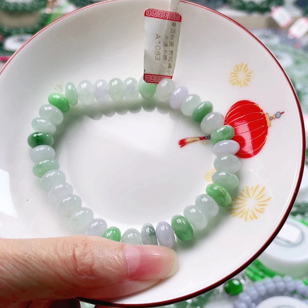 翡翠未镶嵌项链天然翡翠手链8.8mm左右