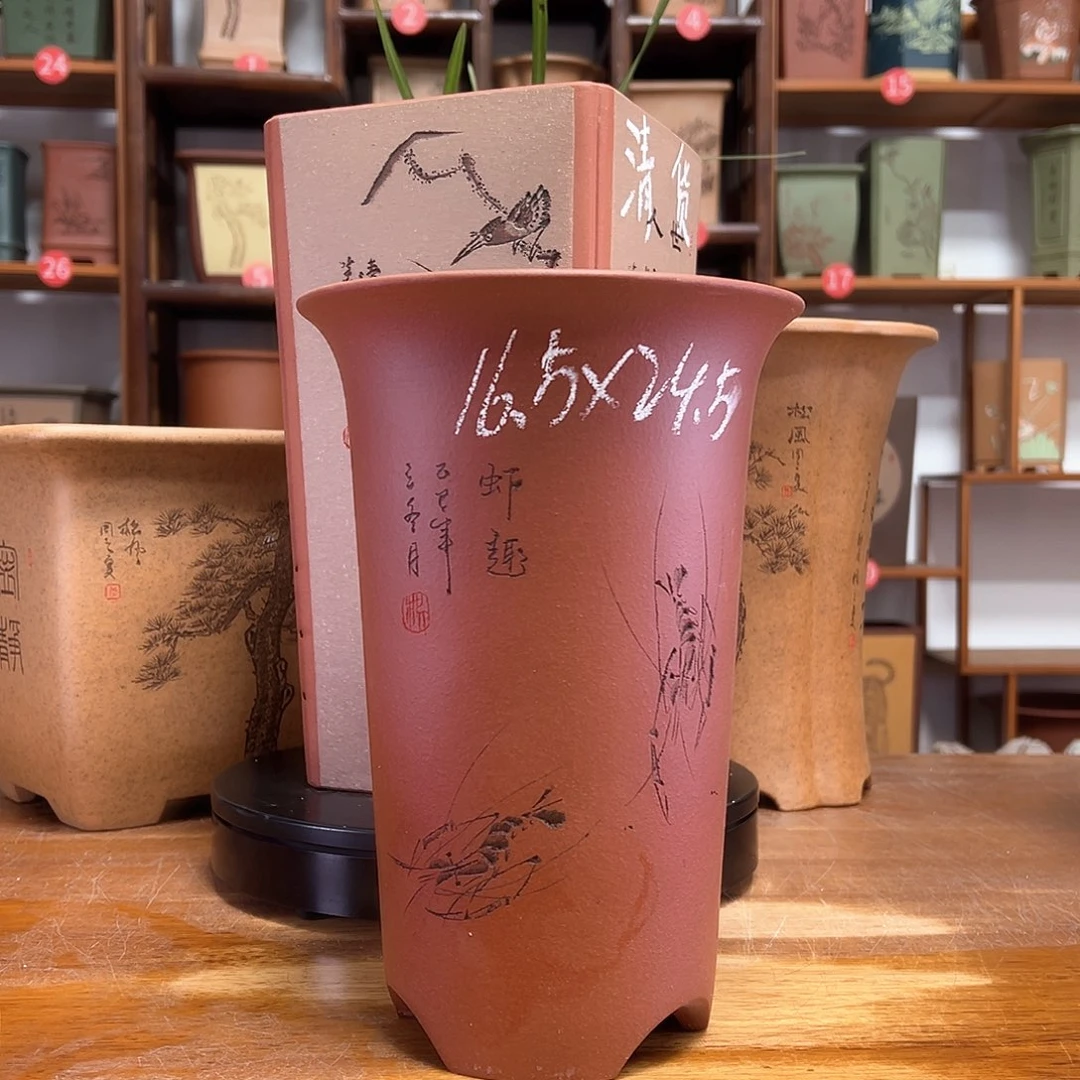 紫砂花盆周之夏精品紫砂花盆