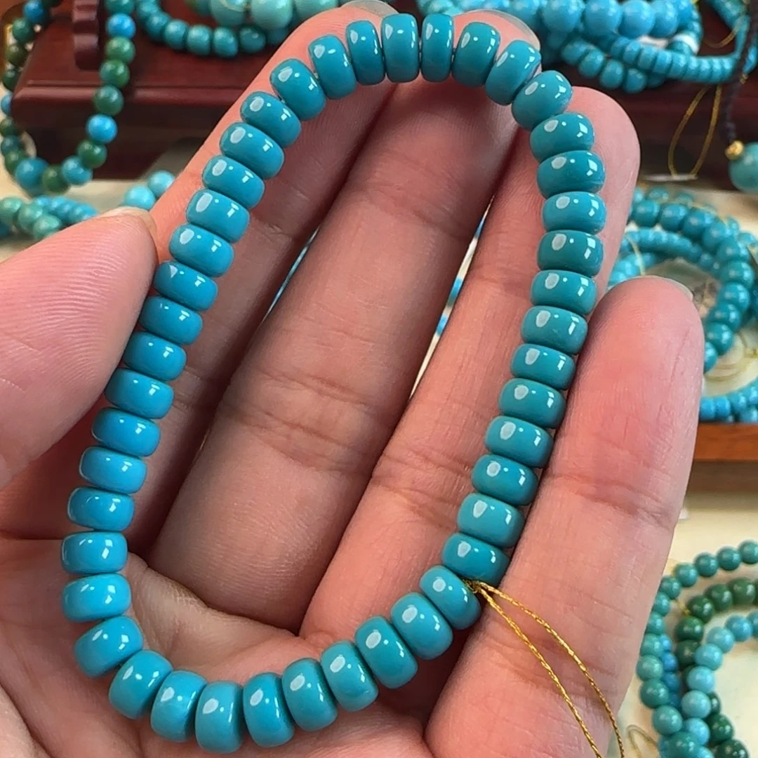 绿松石未镶嵌手串6mm 1100