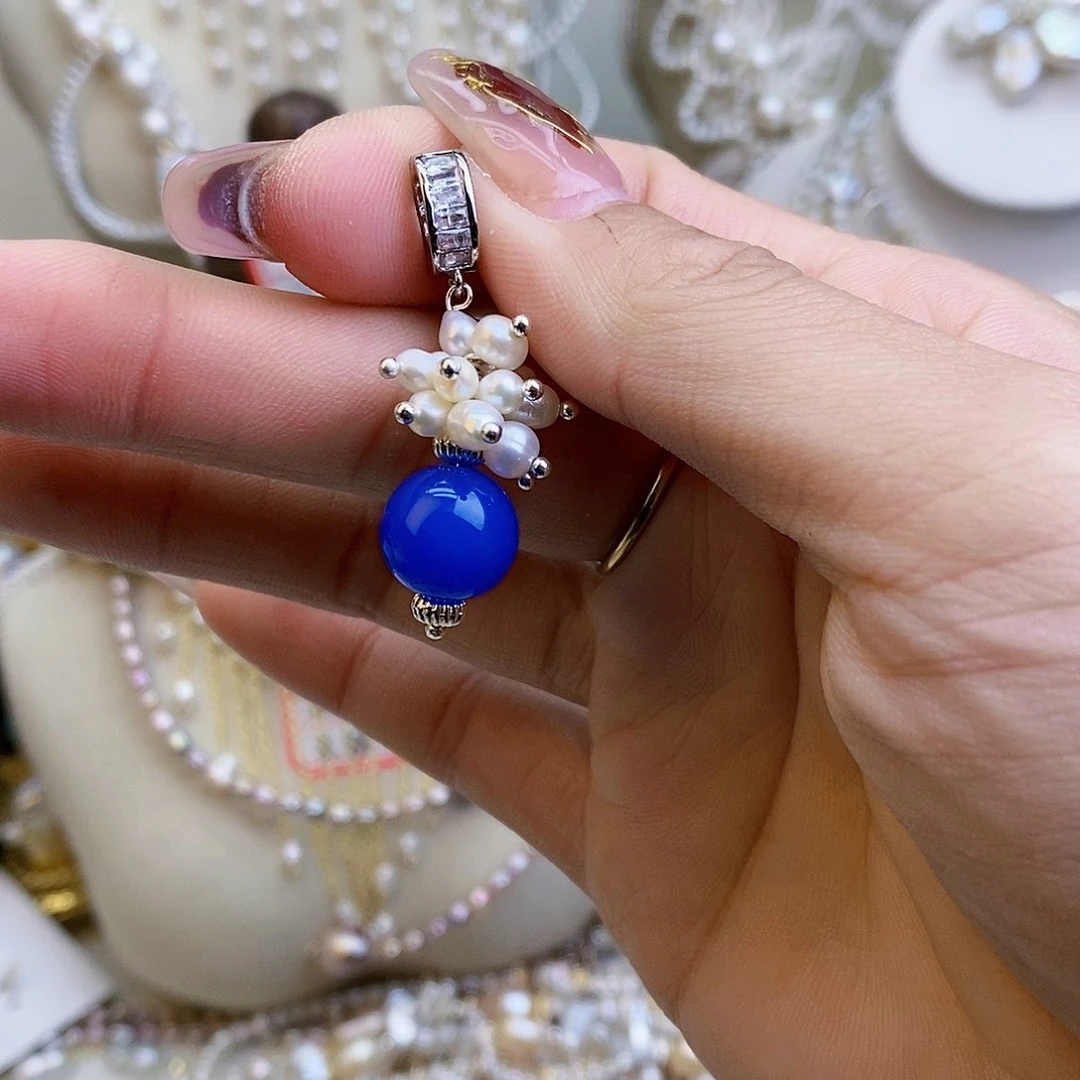 淡水珍珠颈饰银S925镶嵌