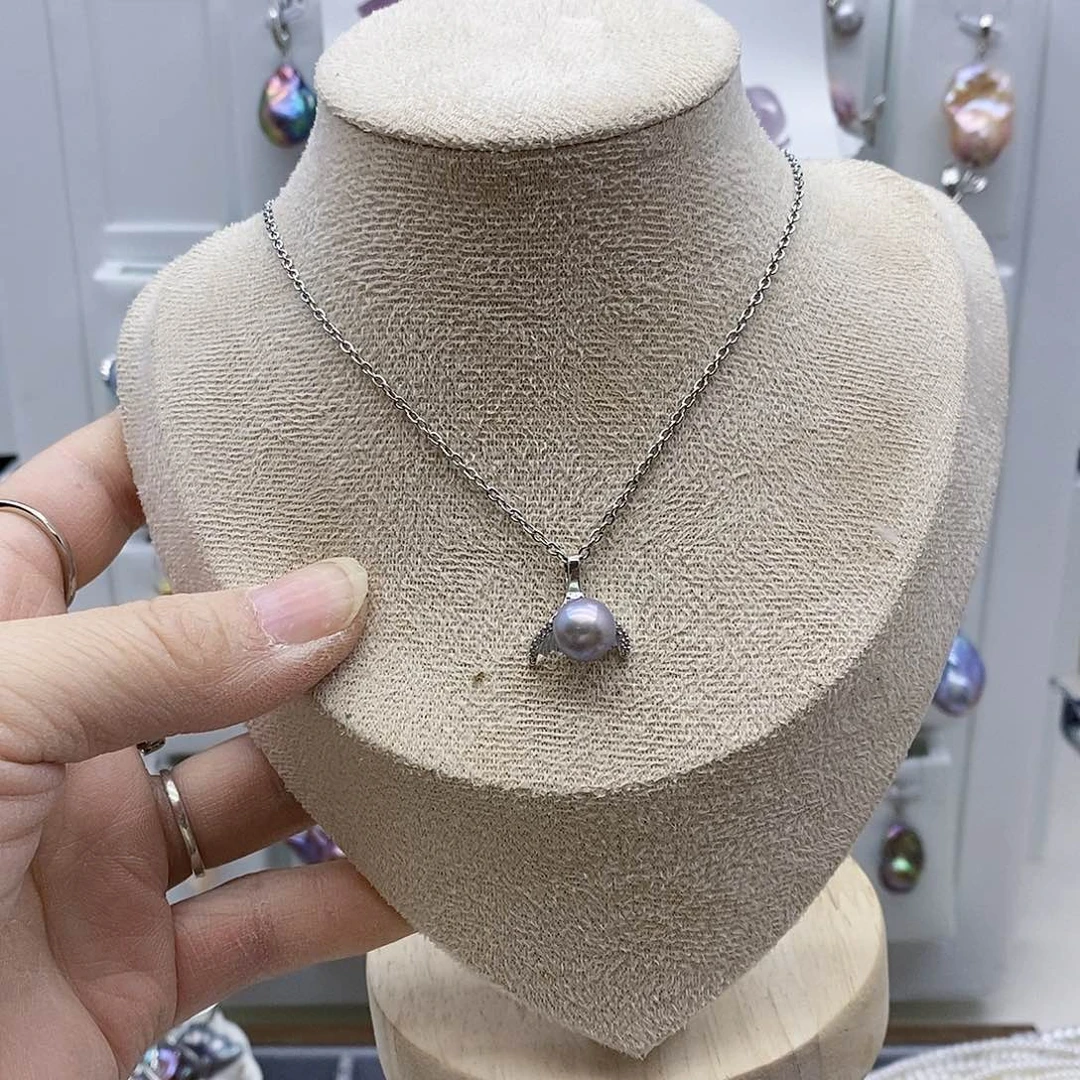 颈饰合金淡水珍珠