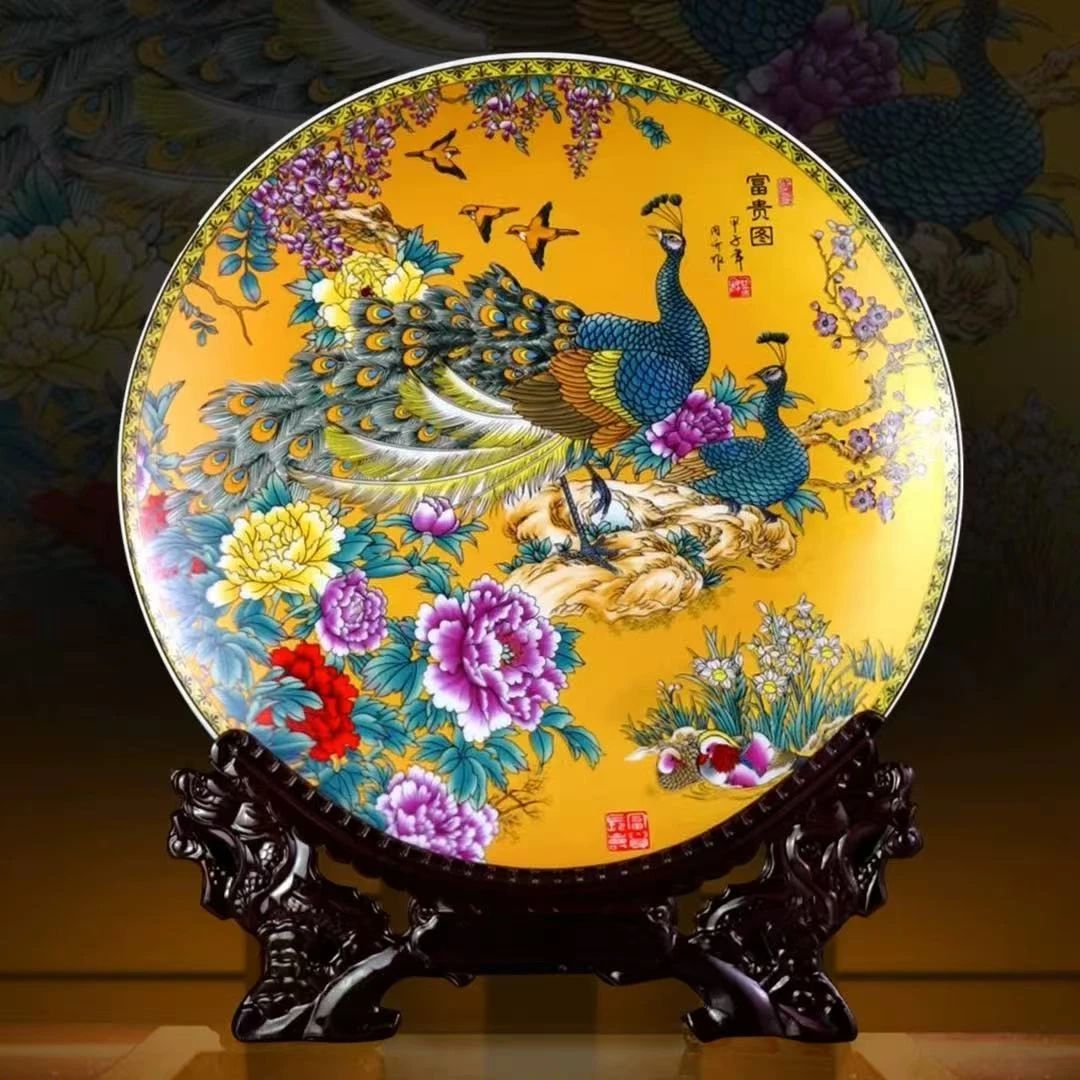 【周总专属】金地富贵图赏盘+龙骨架XD