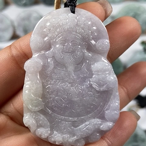 翡翠颈饰未镶嵌财神爷福利