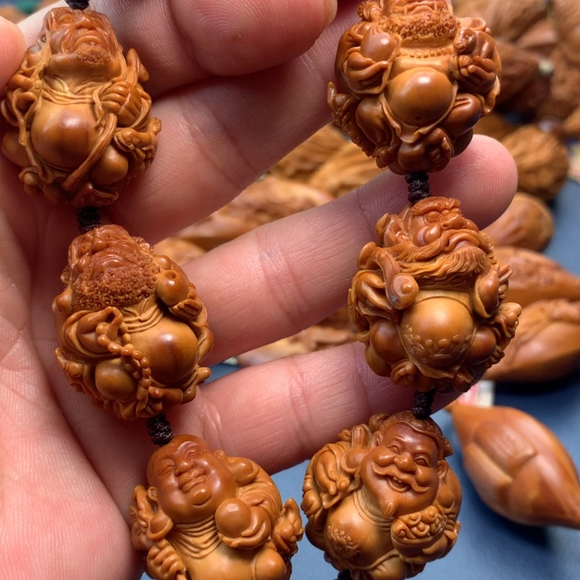 【闪购商品】橄榄核手串/手链上**风八星报喜