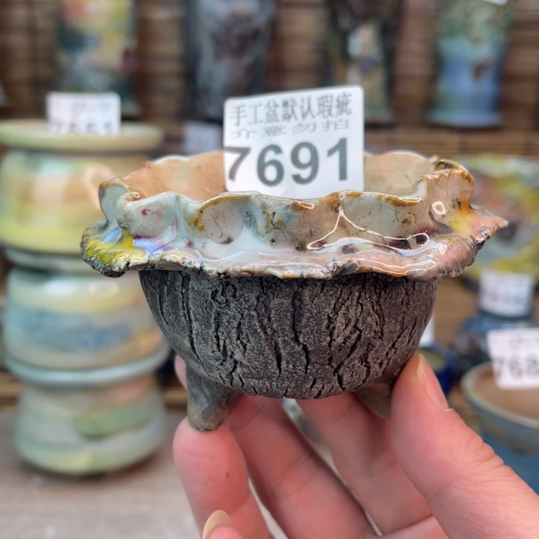 手工花盆默认瑕疵完美者勿拍