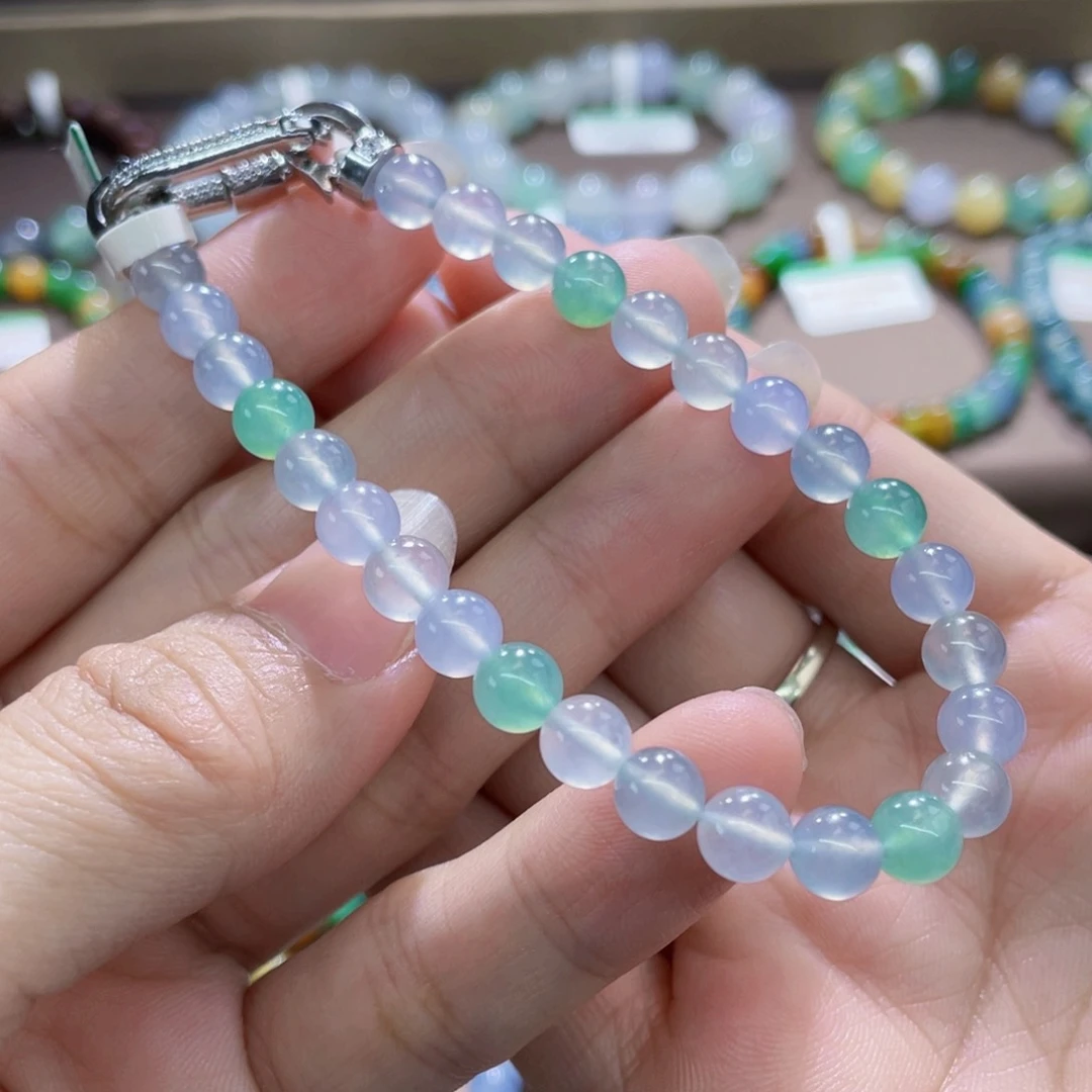 未镶嵌手链翡翠高冰幻彩