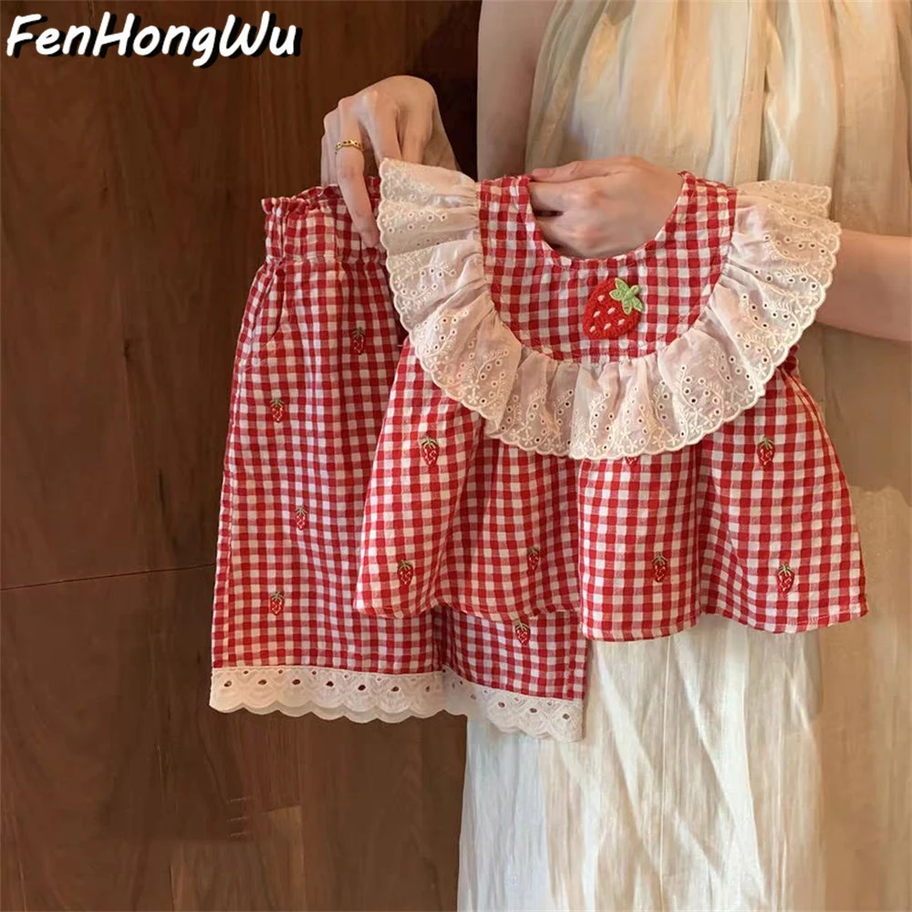 设计左右童装春秋儿童女儿服粉红屋洋气度假套装夏天新款两件套