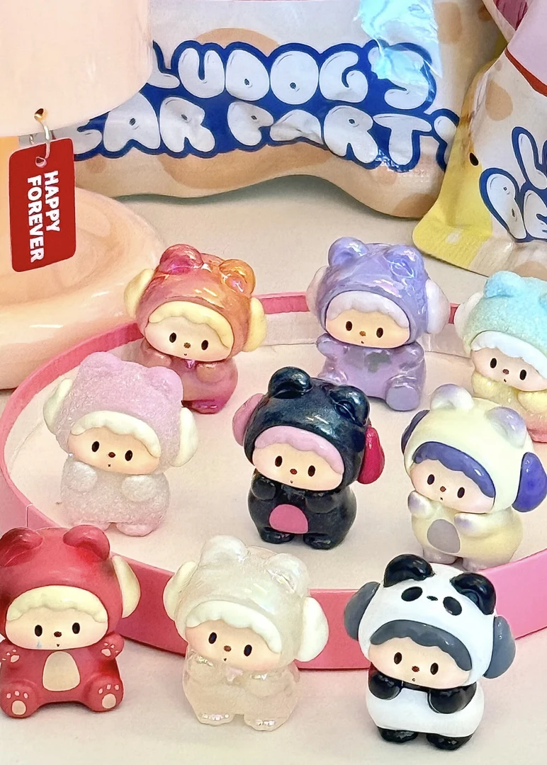 【拆袋】噜噜狗的小熊派对萌粒系列盲盒手办玩具