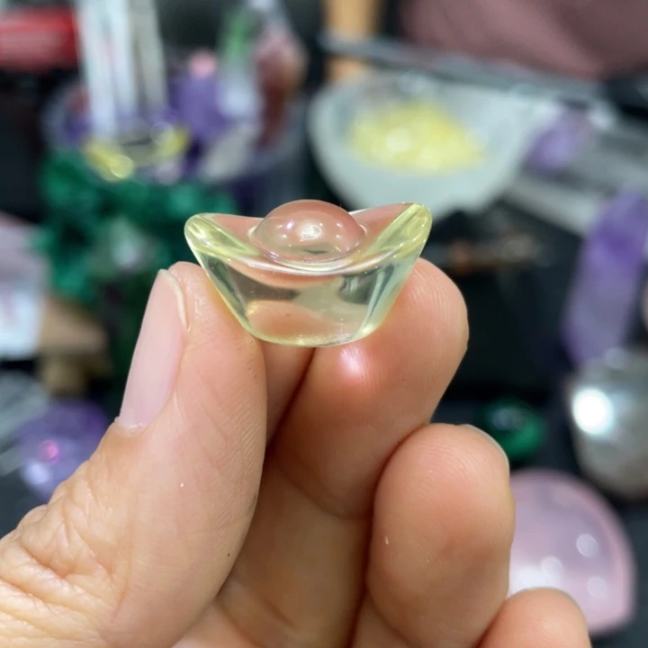 未镶嵌珠宝半成品水晶元宝