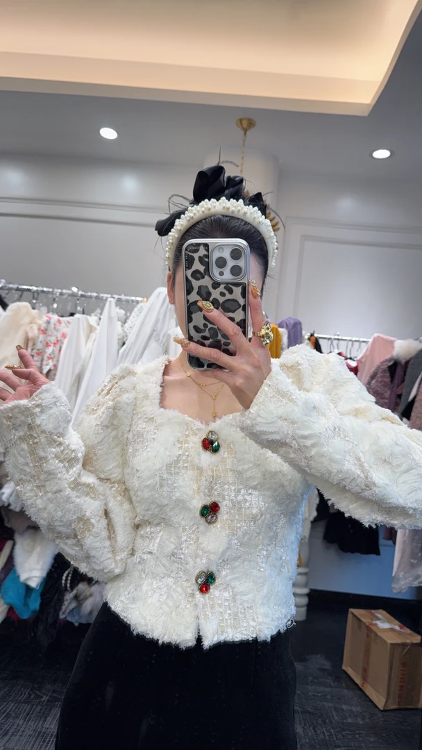 大气元（原创设计）复古重工洋气花朵小外套