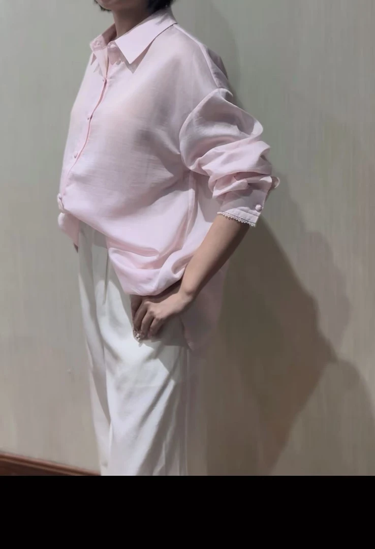 MF 2025春夏新款前后开衩防晒服衬衫衬衣长袖白色时尚休闲百搭