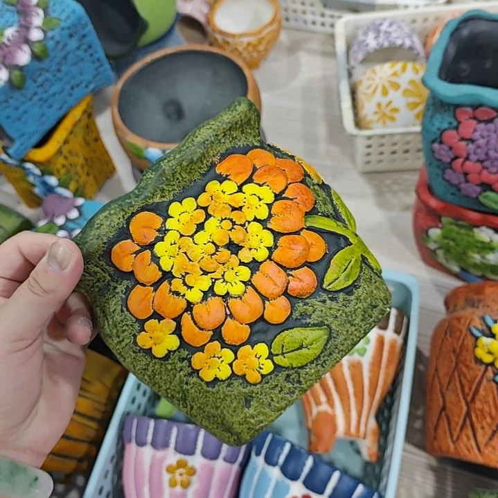 红陶吸水透气的白陶花盆凑满12发货