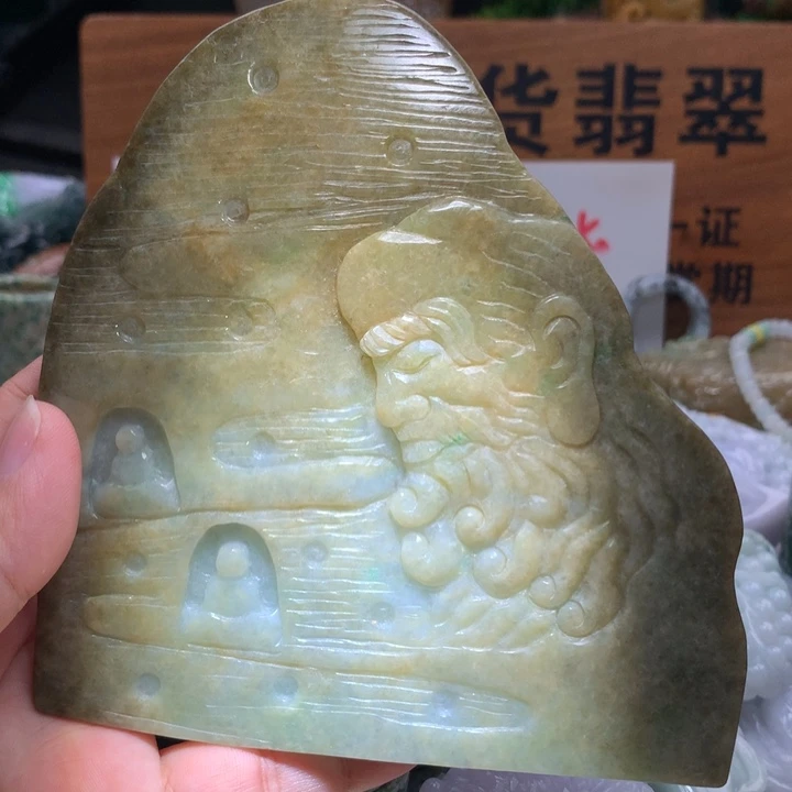 翡翠未镶嵌颈饰保真天然A货翡翠