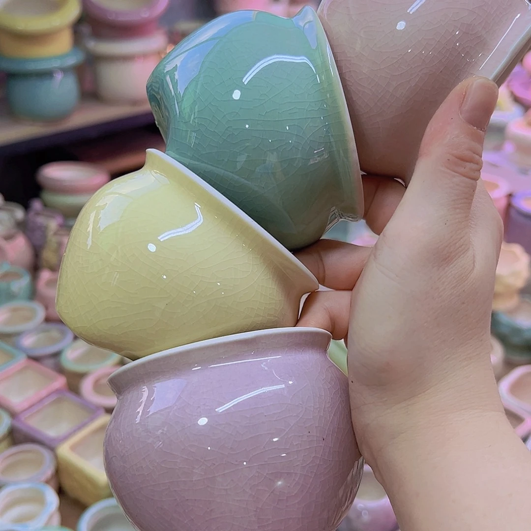 陶瓷花盆当场满12包邮