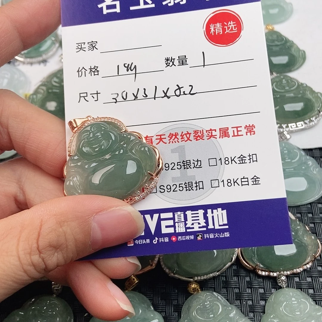 翡翠银S925镶嵌颈饰