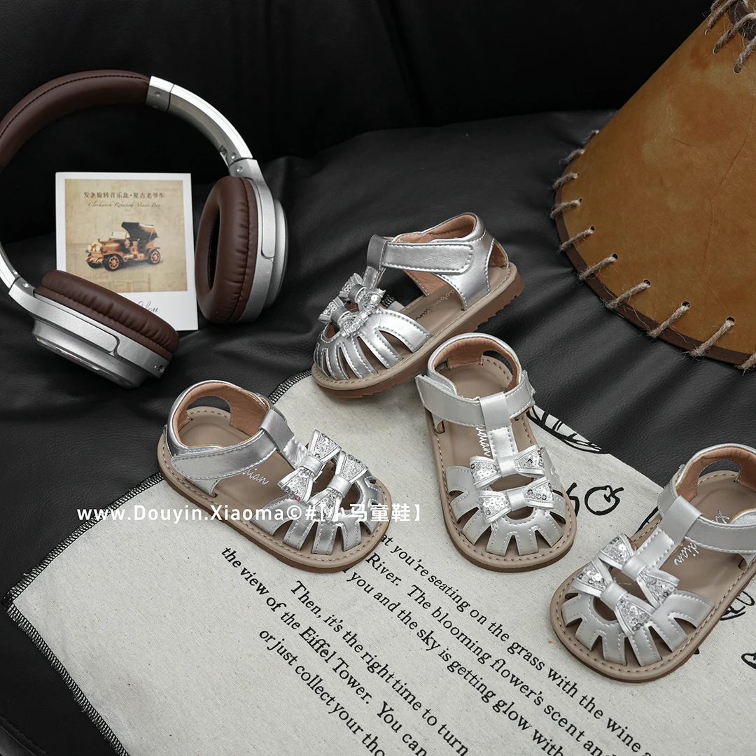 女宝宝蝴蝶结凉鞋夏季新款婴儿学步鞋公主鞋小童软底防滑公主鞋