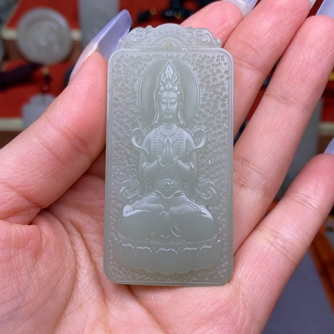 和田玉颈饰未镶嵌石**蝶