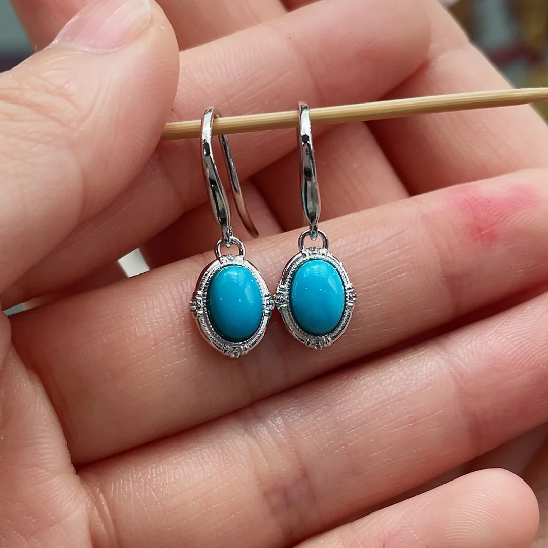 绿松石戒指银S925镶嵌