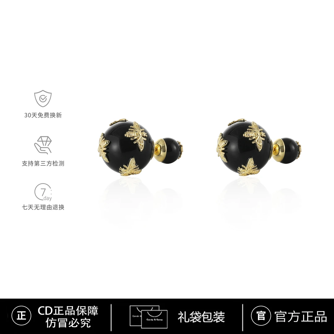 CD限定【Tribales】CNC精工 蜜蜂黑色轻奢时尚小众耳钉