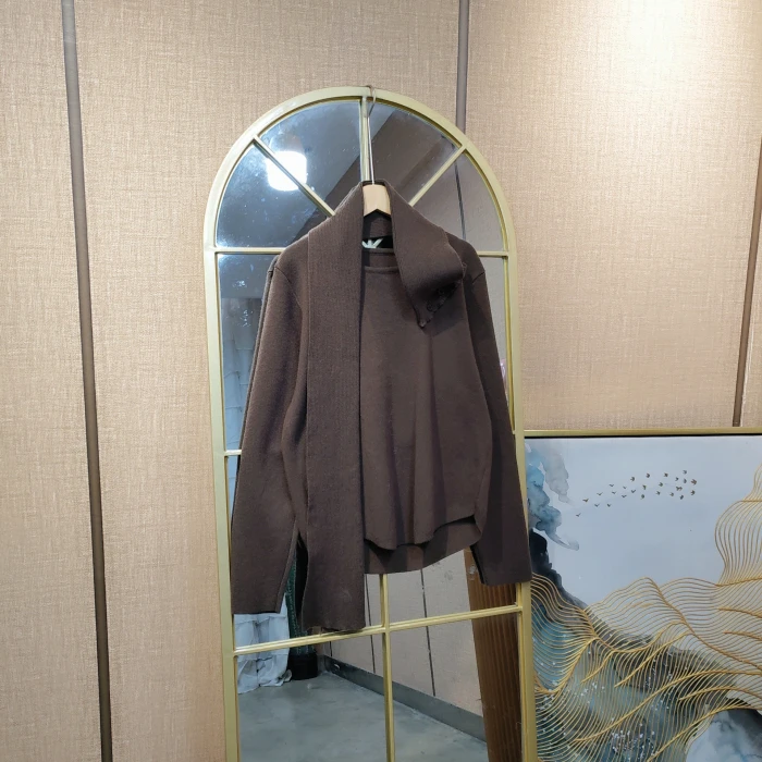 AE660孕妇棕色毛衣90-130