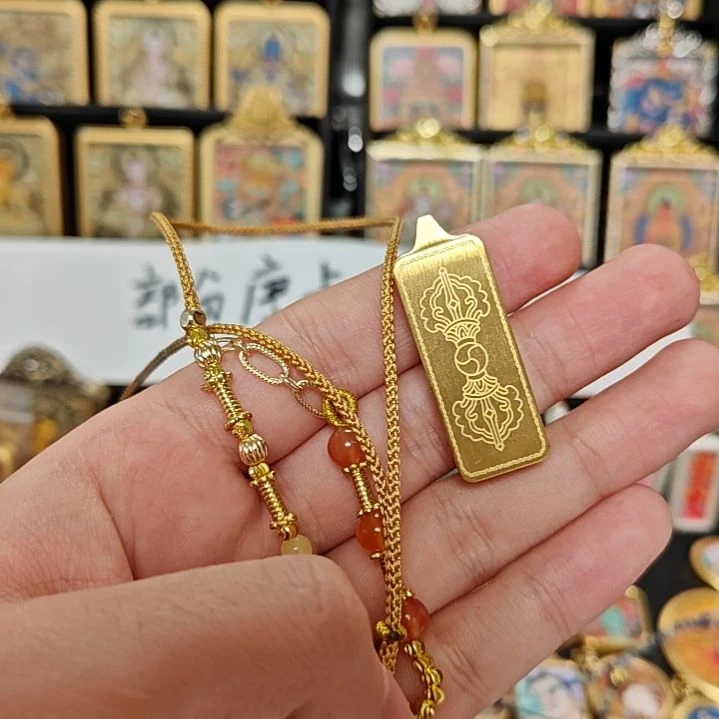 吊坠欣*儿纯手绘扎基拉姆唐卡