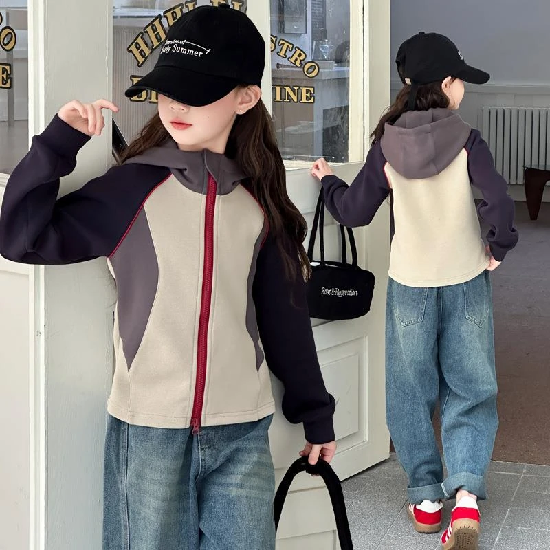 巴拉巴拉男孩女孩女童春秋款新款儿童洋气时髦运动上衣中大童装女