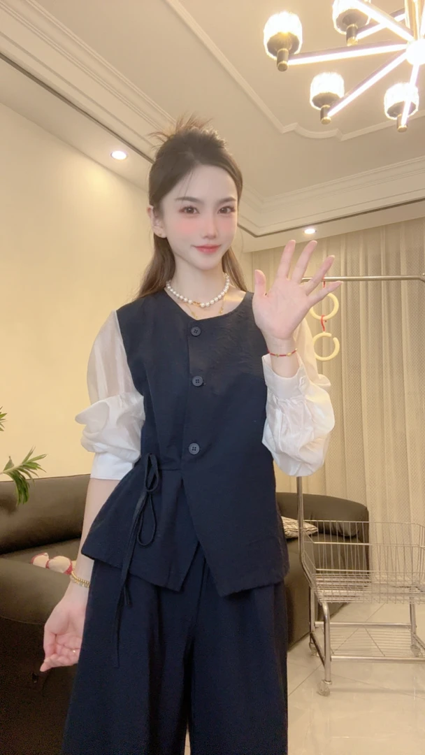 老钱风穿搭时尚两件套装网红气质休闲风裤子富婆风