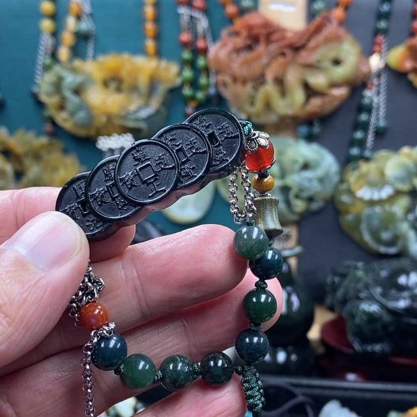【闪购商品】蛇纹石玉未镶嵌手牌