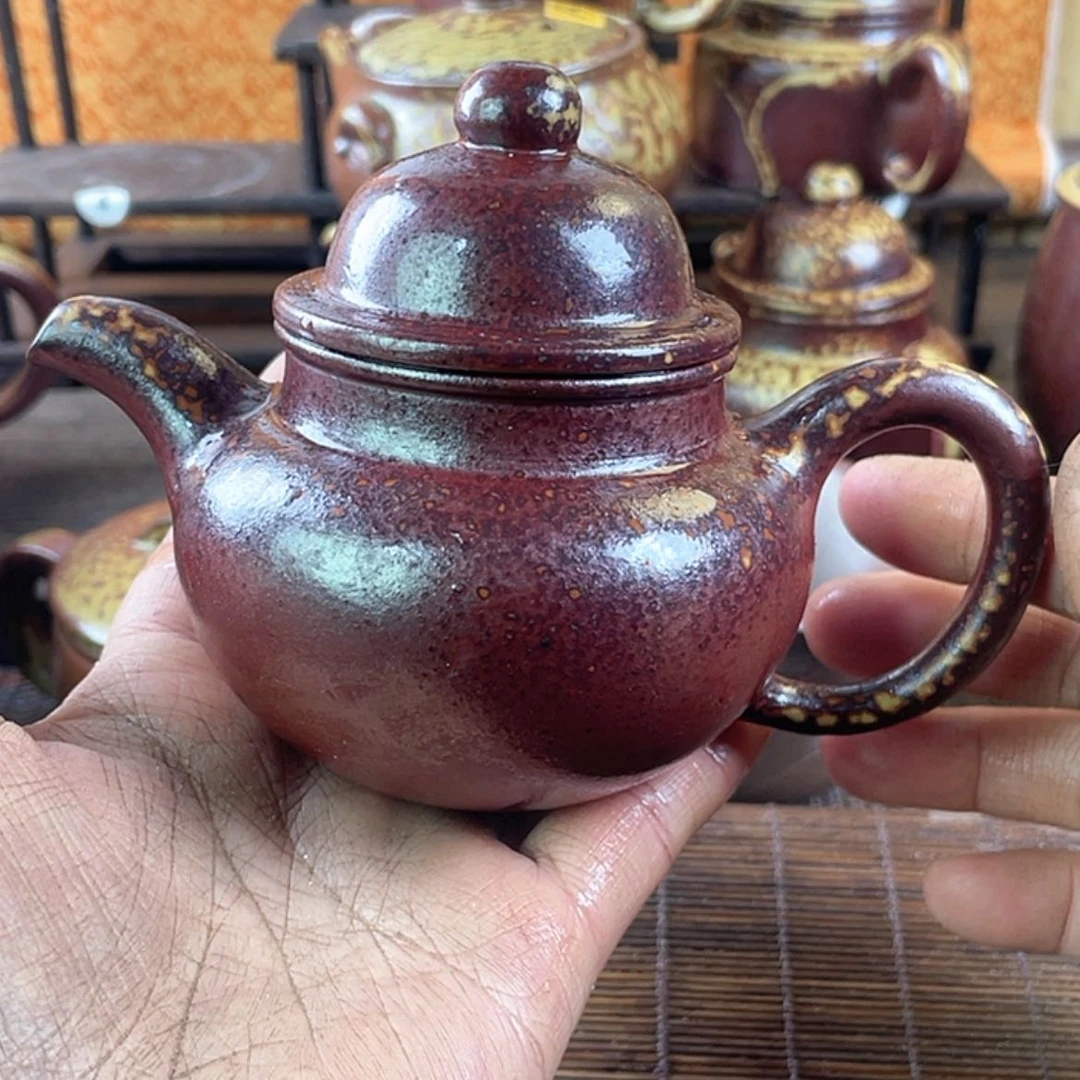 【闪购商品】慈**珠柴烧茶壶180毫升左右微瑕